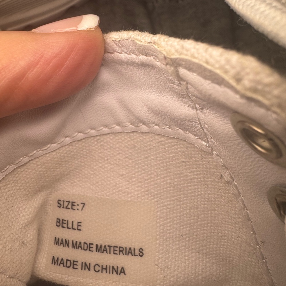 Berness High-Top White Sneakers Size 7 - Picture 8 of 9